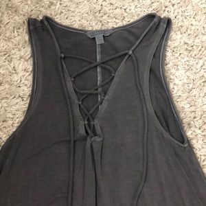 American Eagle tie front tank top